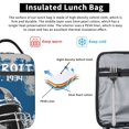 thumbnail image 3 of Detroit Insulated Lunch Bag Lunchbox for Women Men, Portable Leakproof Cute Tote Cooler Meal Bag, Reusable Lunch Container for Work/Office/Picnic/Travel, 3 of 6