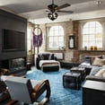 thumbnail image 4 of Parrot Uncle 52 Inch Farmhouse Black Ceiling Fan with Lights and Remote Control Chandelier Fans, 4 of 11