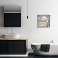 thumbnail image 2 of Stupell Industries Traditional Bathroom Sink & Mirror Cottage Painting Brown Floater Framed Canvas Art Print Wall Art, 18 x 18, 2 of 9