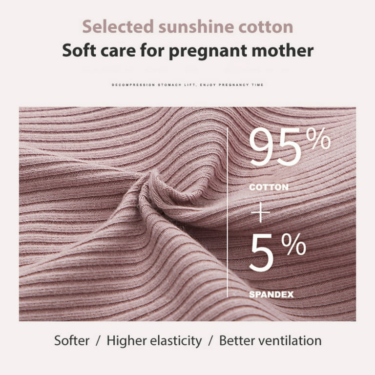 Spdoo Women's Cotton Over/Under the Bump Maternity Panties Plus