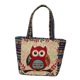 thumbnail image 2 of Bolsa de lona Bolsa de almuerzo Reutilizable Estilo vintage Estética con bolsillo interior Bolso de mano bordado para vacaciones Fiesta en la playa Yinane  bolso de mano de lona, 2 of 8