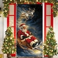 thumbnail image 3 of Christmas Reindeer Door Cover Decoration, Delicate Bright Door Covers for Door and Wall Decorations Festival Party Decor 70.87×35.43Inch Multicolor, 3 of 5