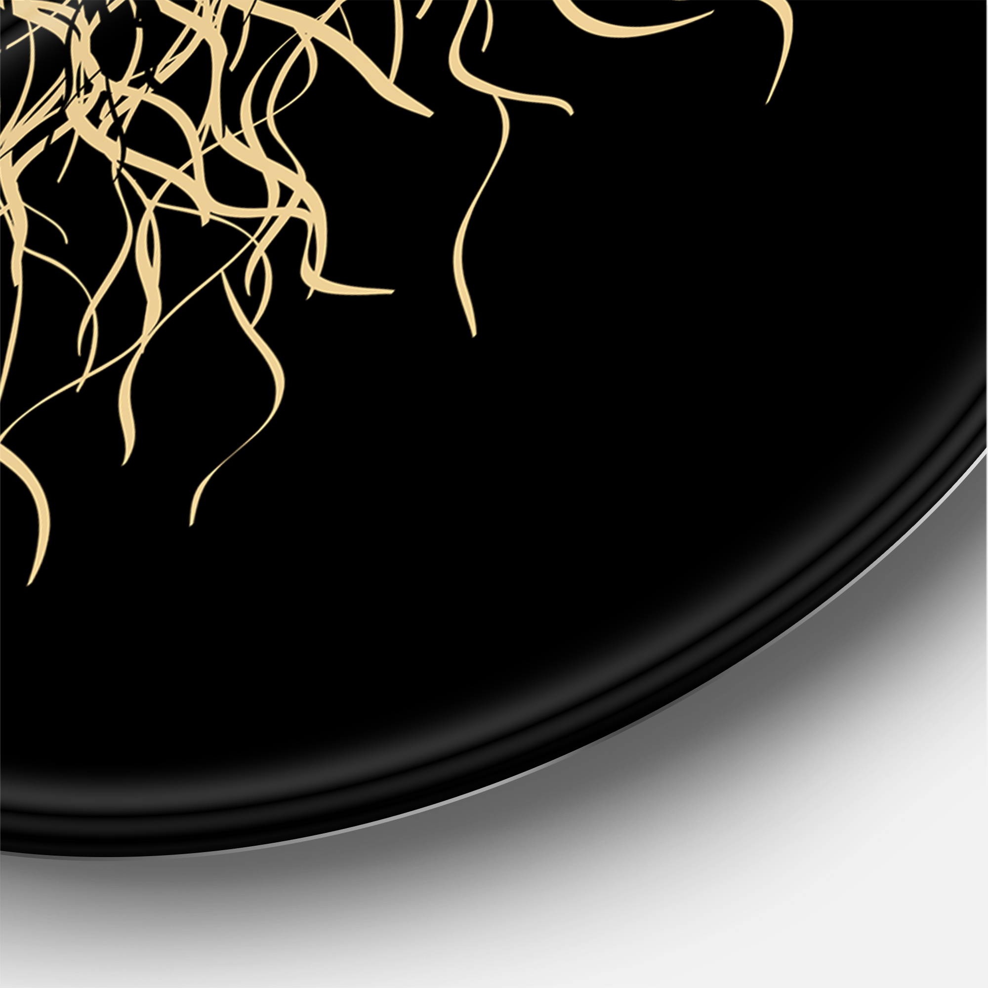 Designart 'Tree Silhouette With Underground Roots' Traditional Circle Metal Wall Art 29x29 - Disc of 29