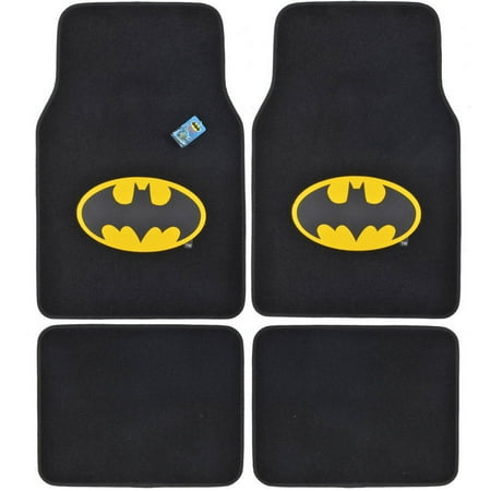 Mats Car Truck 2 Piece - BDK Batman Floor Mats for Car, SUV & Truck, 4 Pieces, Original Logo