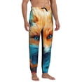 thumbnail image 4 of Kdxio Fiery Red Maple Leaf Fox Pattern Joggers,Sweatpants for Men with Pockets-3X-Large, 4 of 5
