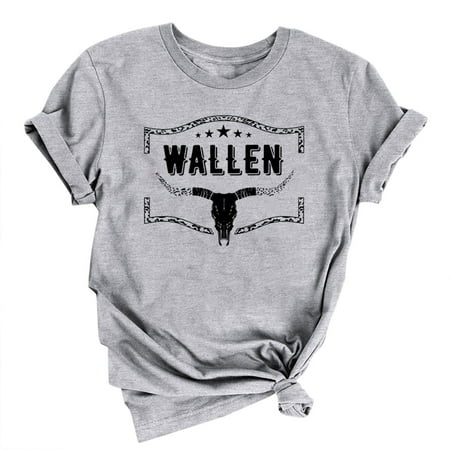 

JDEFEG Under Scrub Women Long Sleeve Shirts Women s Retro Bull Graphic T Shirt Funny Western Country Tees Summer Short Sleeve Casual Tops Lady Active Wear Grey Xxl