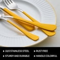 thumbnail image 6 of 20-Pieces Yellow Silverware Sets for 4,Yellow Handle Stainless Steel Cutlery Set, Include Forks Spoons and  Set, Dishwasher Safe Utensil Sets for  Restaurant, 6 of 6