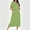 Green, variant on Women Zip Front Nightgown Short Sleeve Plaid Sleep Dress Soft Cotton Loungewear Long Housecoat with Pockets