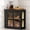 corner-Black, variant on CBJCBJ 15.1" Gold-Trimmed Wooden Bread Box, Double Layer Kitchen Counter Organizer, Vintage Farmhouse Storage,Green