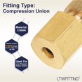 thumbnail image 3 of Unión de compresión LTWFITTING de latón de 1/8" OD, paquete de 10, 3 of 5