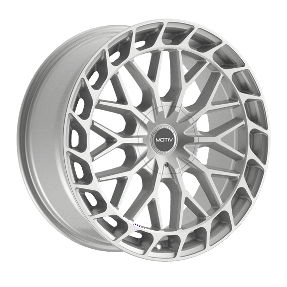 17x7.5 Motiv 442S Breach Gloss Silver Wheel 5x4.5/5x120 (40mm)