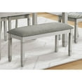 thumbnail image 4 of Bench - 41" Rectangular - Kitchen - Dining Room - Entryway - Bedroom - Gray Wood, 4 of 4