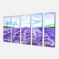 thumbnail image 2 of Lavender Fields Watercolor - Landscape Canvas Art Print, 2 of 3