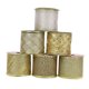 thumbnail image 2 of Cinta de tela brillante con cable de 6 yardas 2,5 pulgadas de ancho Baoblaze Oro, 2 of 8