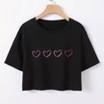 thumbnail image 4 of Plebaso T-Shirts Graphiques Courts pour Femmes Manches Courtes Imprimé Slim Col Rond T-Shirts d'Été Décontractés pour Femmes, 4 of 5