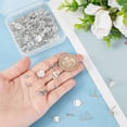80Pcs 4 Styles 201/304 Stainless Steel Stud Earring Findings with Hole ...