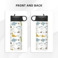 thumbnail image 3 of Uemuo Dinosaur Print 18oz Sports Insulated Kettle, Water Bottle, Outdoor Sports Bottle, Insulated Hydration Bottle with Handle & Flip Straw, 3 of 8