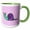 Green/White, variant on 3drose, a Cute Smiling Girl Snail with a Bow, 11oz Two-tone Yellow Mug