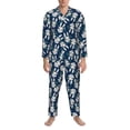 thumbnail image 3 of Lsque Cute Rabbit Pattern Long Sleeve Pajama Set for Men - Soft 2-Piece Sleepwear and Loungewear Set with Pockets, Comfy Nightwear-X-Large, 3 of 7