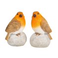 thumbnail image 2 of 2 figuras de pájaro de resina de pie sobre piedra, decoración única, escultura de pájaro, adornos para exteriores, para gabinete, jardín, oficina., 2 of 8