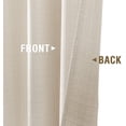 thumbnail image 3 of Vangao Living Room Curtains 40" x 96" Beige Semi Sheer Linen Textured Window Curtain Set of 2 Panels Light Filtering Grommet Drapes, 3 of 7