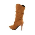 thumbnail image 2 of POROPL Mid Calf Boots for Women High Heel Kitten Heel Pointed Toe Shoes,Boots Size 4.5, 2 of 9