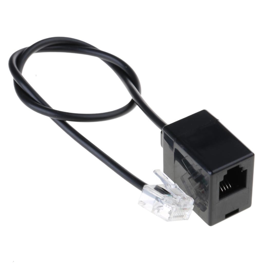 Monoprice 6P6C RJ12 Modular Plugs - 50 Pack, Clear, For Round Solid/Stranded Cable