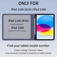 thumbnail image 2 of Detachable Bluetooth Keyboard Cover for iPad 11 Gen A16 11" 2025 / iPad 10 Gen 10.9" 2022, Slim Folio Case with Apple Pencil Slot,Purple, 2 of 8