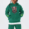 thumbnail image 2 of Mercatoo Girls Boys Santa Graphic Hoodie Long Sleeve Pullover Winter Warm Christmas Holiday Sweatshirt Tops Sweater with Pocket, 2 of 5