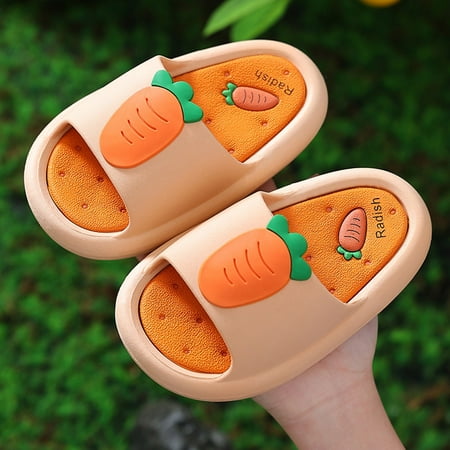 

Herrnalise Toddler Shoes Baby Boys Girls Cute Cartoon Fruit Non-slip Soft Sole Beach Slippers Sales