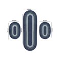 thumbnail image 5 of Better Trends SS-3PCB2472DKBLS Ensemble de Tapis de Tresse de Pays Réversible de 24 x 72 Po - Bande Bleue Foncée - 3 Pièces, 5 of 5