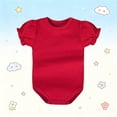 thumbnail image 2 of Avtoify Unisex Children's Summer Style Puff Sleeve Baby Romper Lightweight Bodysuit Short Sleeve Round Neck Crawling for Newborns, 2 of 7