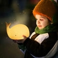 thumbnail image 5 of Luz de noche para niños, linda ballena, luz de noche LED de silicona para niños con interruptor táctil, portátil para habitación de bebé, dormitorio, sala de estar, regalo, 5 of 5