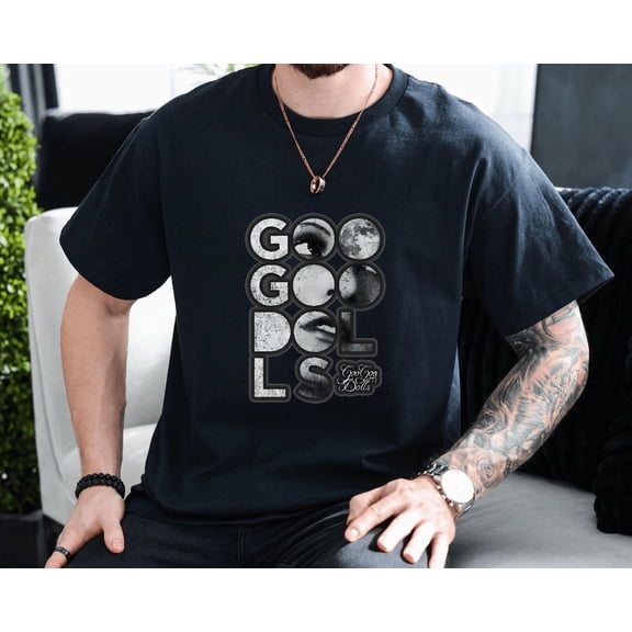Goo Goo Dolls Retro Grunge Text Art 90s Alt Rock Band Unisex T-Shirt, up to size 3XL.