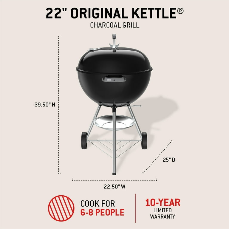 Weber Original 22-Inch BBQ & Camping Charcoal Grill with One-Touch