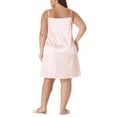 thumbnail image 3 of Agnes Orinda Women's Plus Size Lingerie Satin Lace Chemise Nightgown V-Neck Cami Sleepwear Dress 4X Pink, 3 of 6