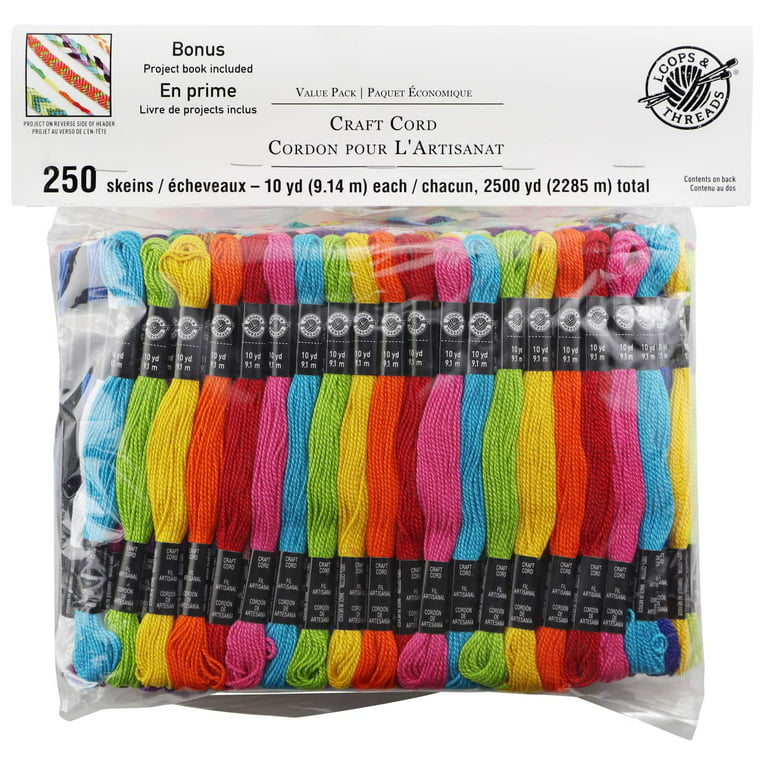Loops & Threads Craft Cord Value Pack - 250 ct