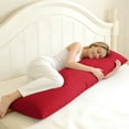 thumbnail image 2 of Lorviah Microfiber Body Pillow Cover - Ultra Soft Breathable 20"x54" Pillowcase with Envelope Closure - 1 Pack - Red, 2 of 7