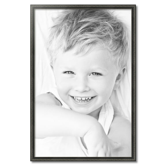 ArtToFrames 27" x 41" Antique Black Picture Frame, 27x41 inch Black Wood Poster Frame (WOM-5106)
