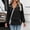 #0211-Black, variant on Women's Hooded Hiking Jacket Waterproof Windbreaker Zipper Outdoor Coat with Pockets Loose Fit for Travel Daily Commute