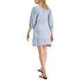 thumbnail image 2 of Tommy Hilfiger Womens Striped Faux Wrap Dress Amstrdm Blue 2XL, 2 of 3