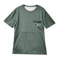 thumbnail image 4 of Gelikeya Short Sleeve Tshirt Women Nursing Tops for Breastfeeding with Zippers Casual Round Neck Maternity Shirts Green, Size L, 4 of 4