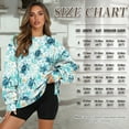 thumbnail image 6 of Xoenoiee Turtle Starfish Coral Print Women's Oversized Sweatshirts Sweaters 2025 Fall Outfits Trendy Crewneck Knit Side Slit Fashion Pullover Tops, Size M, 6 of 7