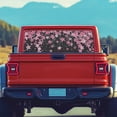 thumbnail image 5 of POLERO Pink Cherry Blossom Pattern Vinyl Truck Rear Window Decal, 66.9 x 22.4 Inch Perforated Simple Install Pickup Car Window Stickers for Most Trucks, 5 of 8