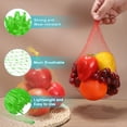 thumbnail image 3 of 100 Paquete de Bolsas de Malla Reutilizables para Productos, 35cm/14 Pulgadas Bolsas de Almacenamiento Lavables Reutilizables para Frutas Frescas Verduras Mariscos, Verde, 3 of 5