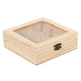 thumbnail image 2 of 2X Wooden Tea Bag Jewelry Organizer Chest Storage Box 9 Compartments Tea Box Organizer Wood Sugar Packet Container, 2 of 8