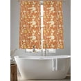 thumbnail image 5 of Vintage Flower Bird Butterfly Herb Sheer Curtains 63 Inch Long 2 Panels, Country Garden Orange Light Filtering Rod Pocket Semi Sheer Curtains, Sheer Voile Drapes for Living Room Bedroom, 52"x63", 5 of 5