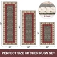 thumbnail image 2 of Yamaziot Kitchen Rugs Set of 3 Non Skid Kitchen Runner Farmhouse Floor Mats Washable, Vintage Persian Boho Kilim Tribal Carpet, 2 of 6