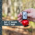 thumbnail image 4 of SABRE Frontiersman Bear Bell with Strap, Magnetic Silencer, Red, Outdoor Use, 1.5 in., Adult, Backpacking, Camping, Glamping, Hiking, 4 of 7