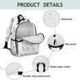 thumbnail image 4 of Unicorn and Cloud White Pattern Backpack for School, Cute School Bag with Adjustable Shoulder Straps and Padded Back, 15.25"x11.5"x5.25", 4 of 5